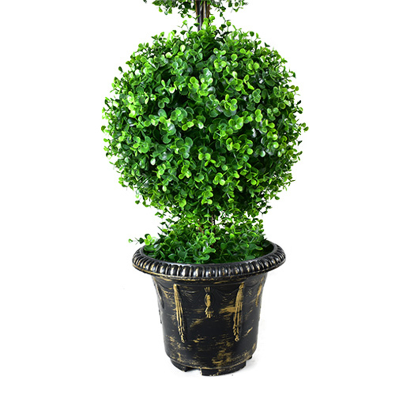 4 Layers Artificial Green Ball Topiary Tree | artifical plants supplier